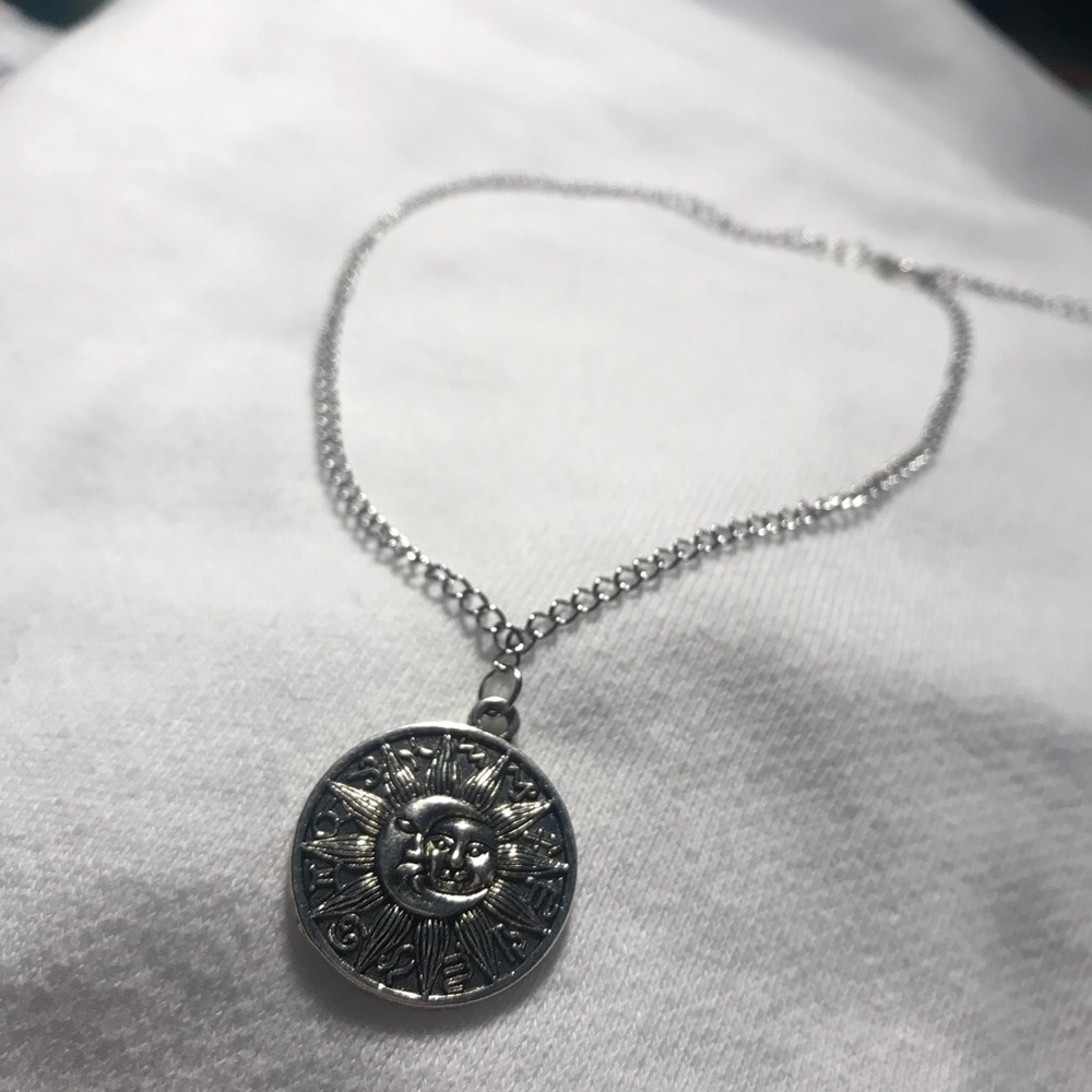 Sun & moon chain necklace
